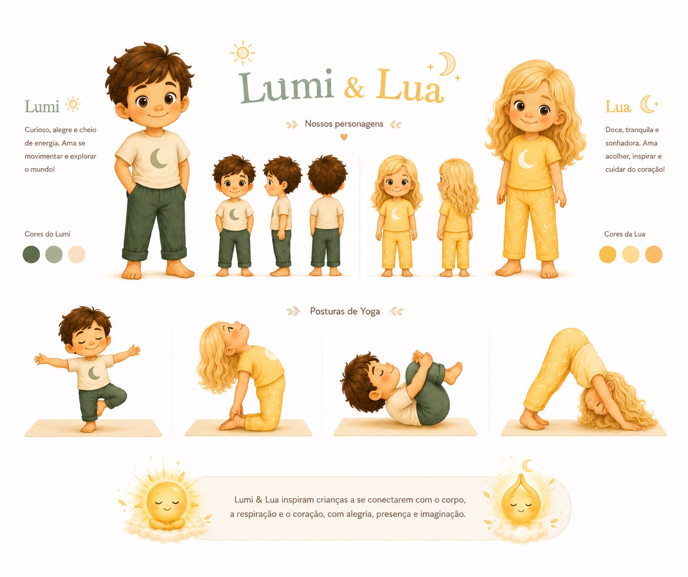 Lumi e Lua — personagens do Clube Mini Yogi